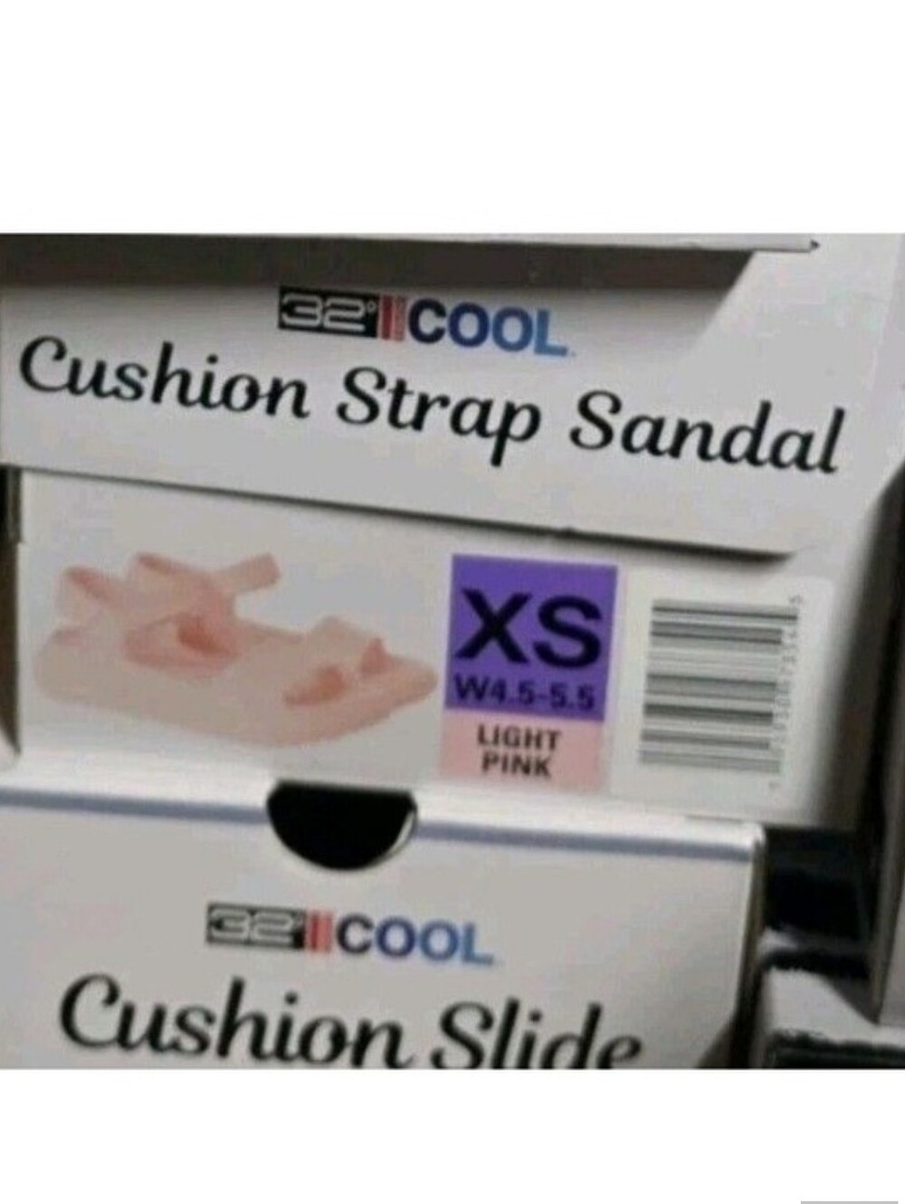 NEW 32 Degrees Women's Cushion Strap summer Sandal shoes, Pink size XS 4.5-5.5 - Picture 3 of 5